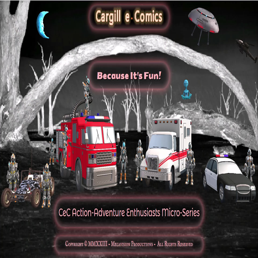 Cargill e-Comics Because It's Fun! Wayne A. Cargill graphic design for Cargill e-Comics Digital Comics Publishing and Streaming Platform